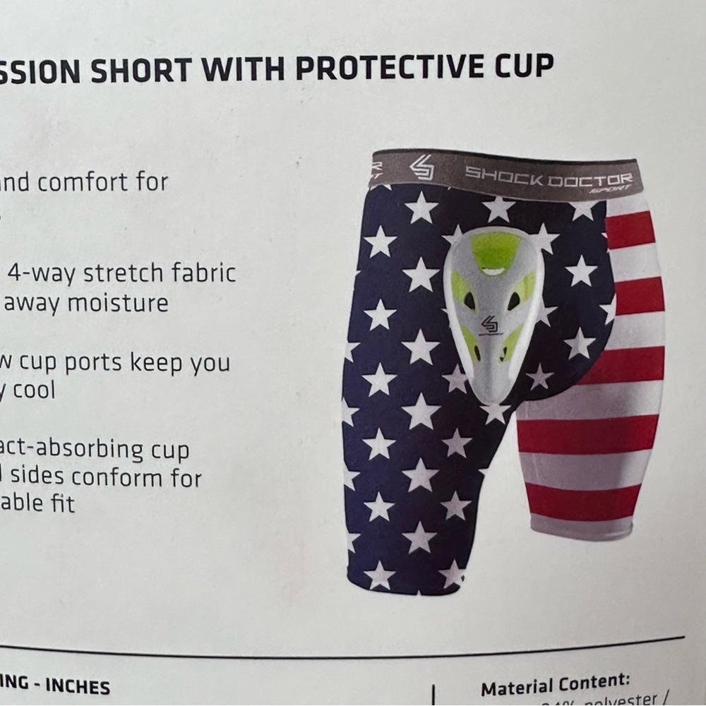 Shock Doctor Compression Short With Protective Cup - Picture 9 of 10